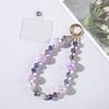 Advanced Mobile Phone Strap Wristband with Rose Flowing Light Colorful Pendant for Girls' Hearts Crystal Bead Hanging