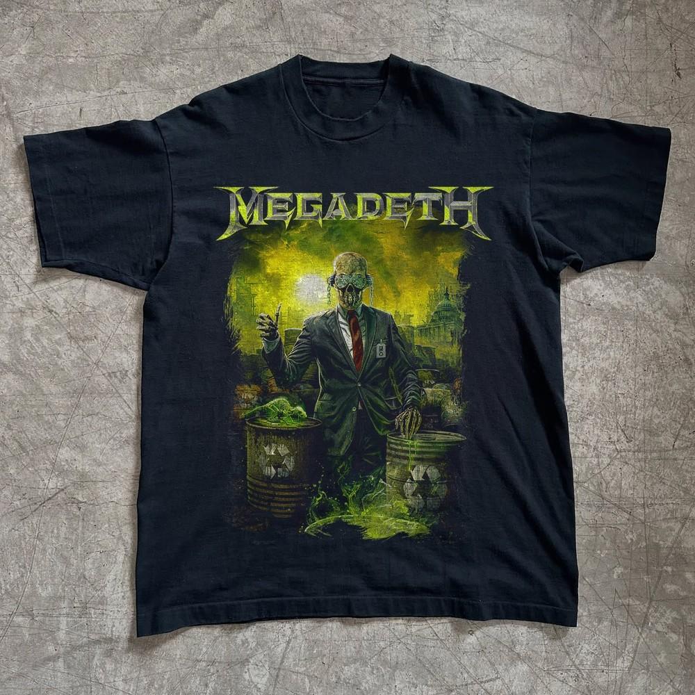 Rare Megadeth Toxic Vic Tour T-Shirt Unisex Black T-shirt Size S-5XL