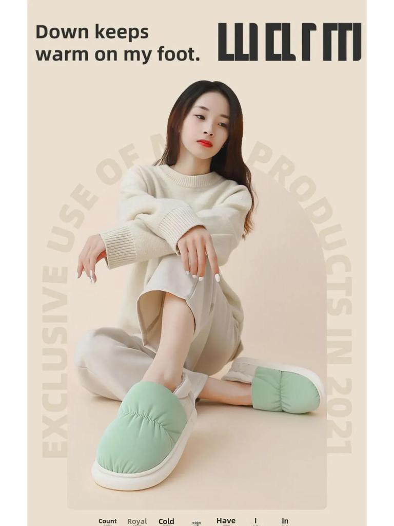 2023 Новые водонепроницаемые нескользящие теплые хлопковые домашние тапочки для женщин и мужчин