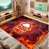 Nottingham Forest Football Print Crystal Velvet Rug, Comfortable Water Absorbent Non Slip Indoor Floor Carpet