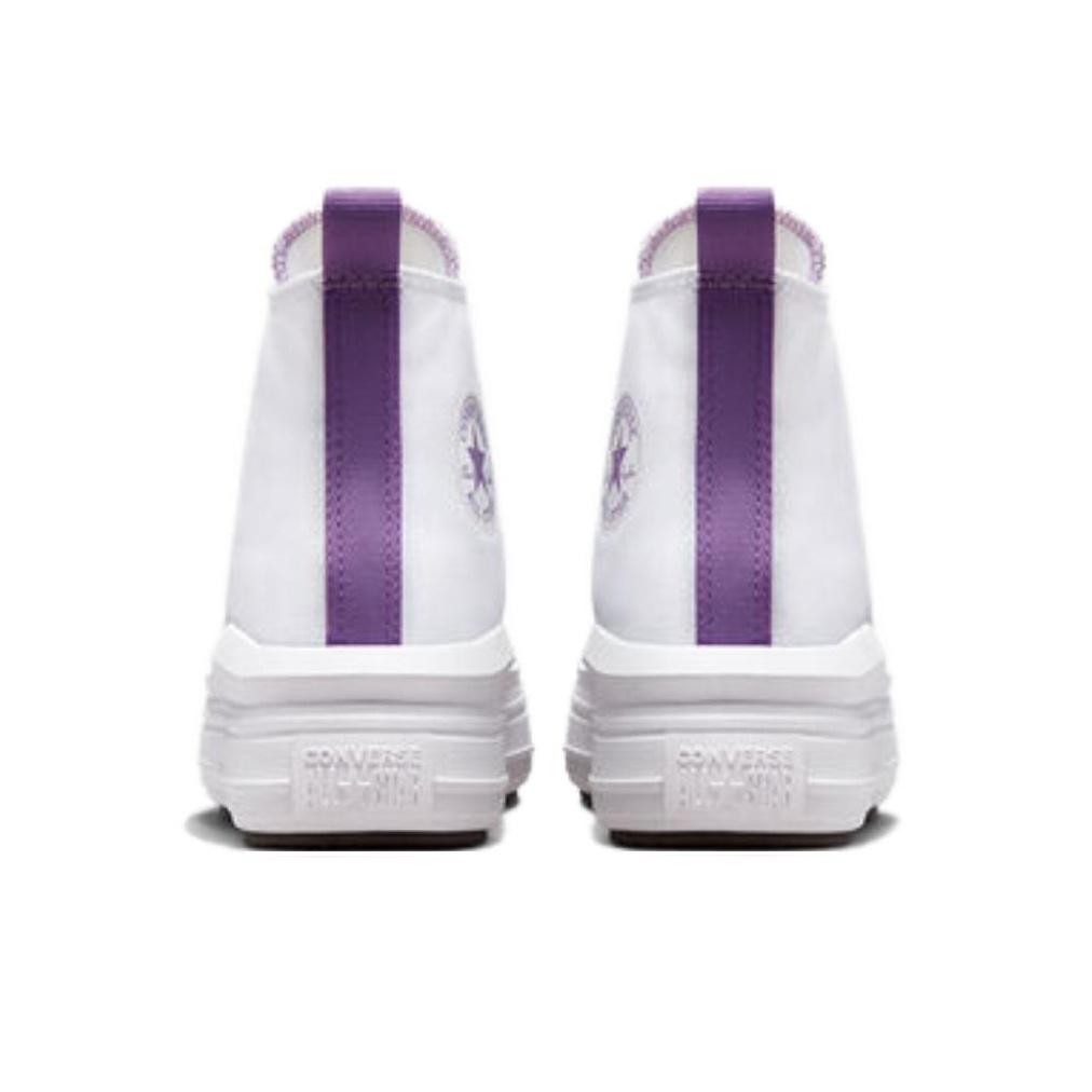 Converse Chuck Taylor All Star Move Platform GS White Pixel Purple Kids Sneakers A03667C