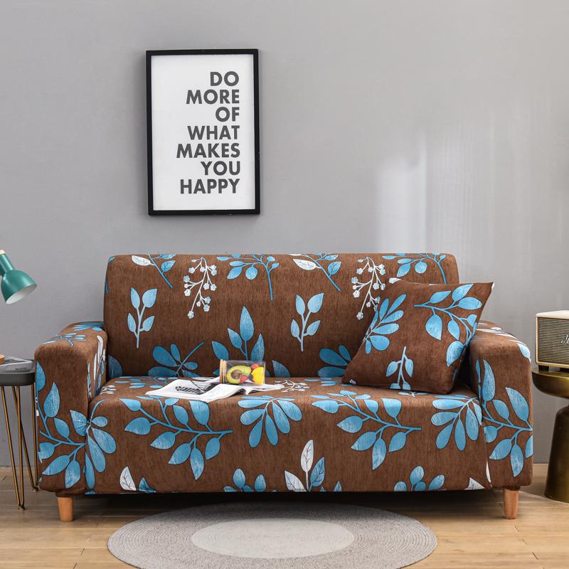 Universal Elastic Sofa Slipcover Non Slip Dust Proof Printed Couch Cover Furniture Protector For Living Room Home Decor