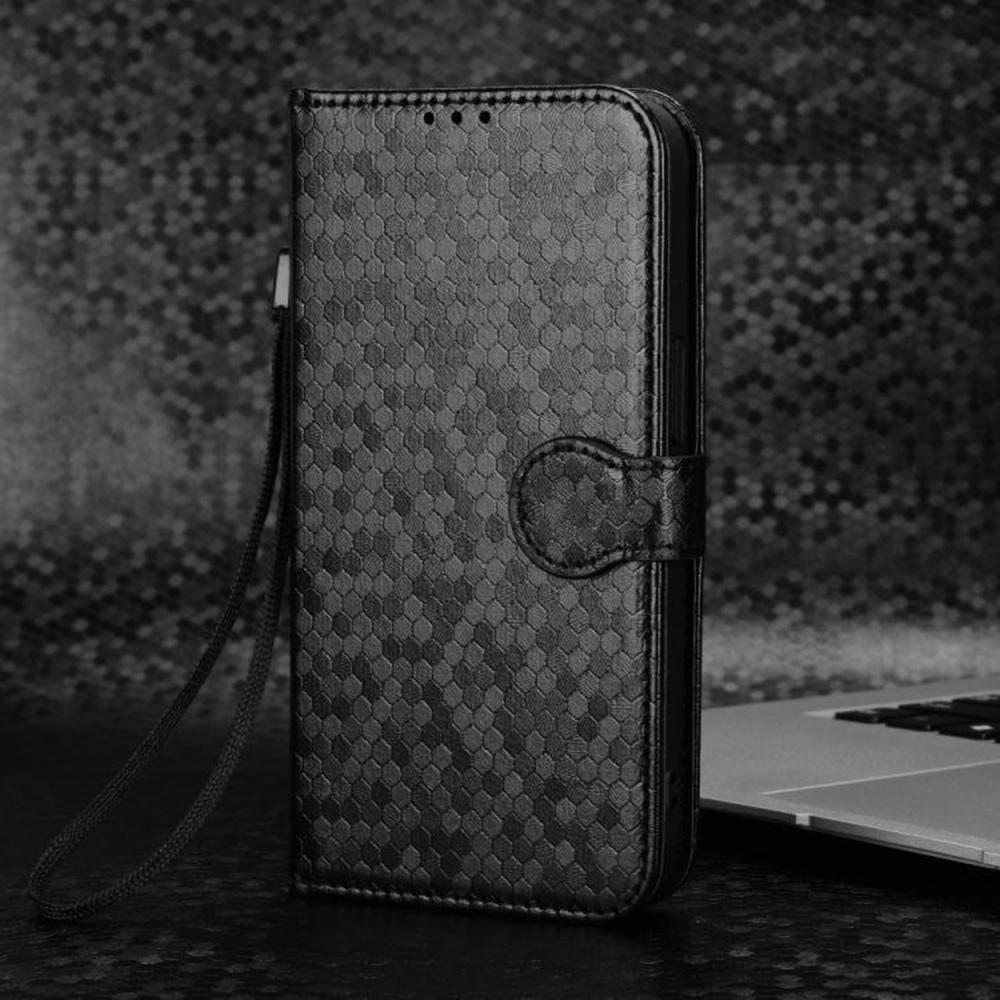 Realme Note 70T 4G Flip Case, Wallet Rhombus, Black