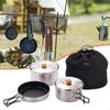 Camping Cookware Pots and Frying Pan Cookset Folded Handle Cooking Utensils Set Outdoor Cook