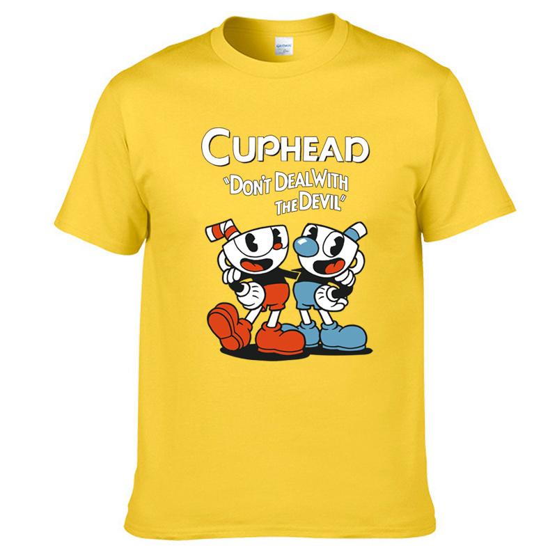 cuphead Pure Cotton EU size t-shirts designer men Tee streetwear designer unisex clothes