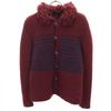 Y's Made In Japan Long Sleeve Knit Cardigan Bordeaux Youji Yamamoto Women Used