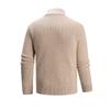 Mens Slim Fit High Neck Half-Zip Knit Sweater Solid Color Casual Winter Warm Pullover Young Adults