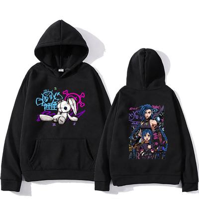 Худи Arcane Jinx 2025 Ретро Мужские/женские Худи Харадзюку Эстетичная одежда Унисекс Зимний Флисовый Пуловер Толстовка Винтажный