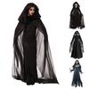 Halloween Costume Dark Witch Ghost Bride Women Dress Black Gauze Maxi Dress Horror Demon Costume for Halloween Costume Party Stage Show