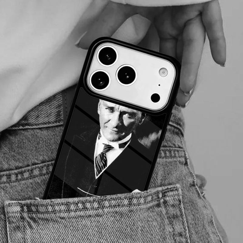 Мягкий чехол для телефона Мустафы Кемаля Ататюрка для iPhone 17ProMax 12 13 14 15 16e 17 Pro Max Plus Air Cover
