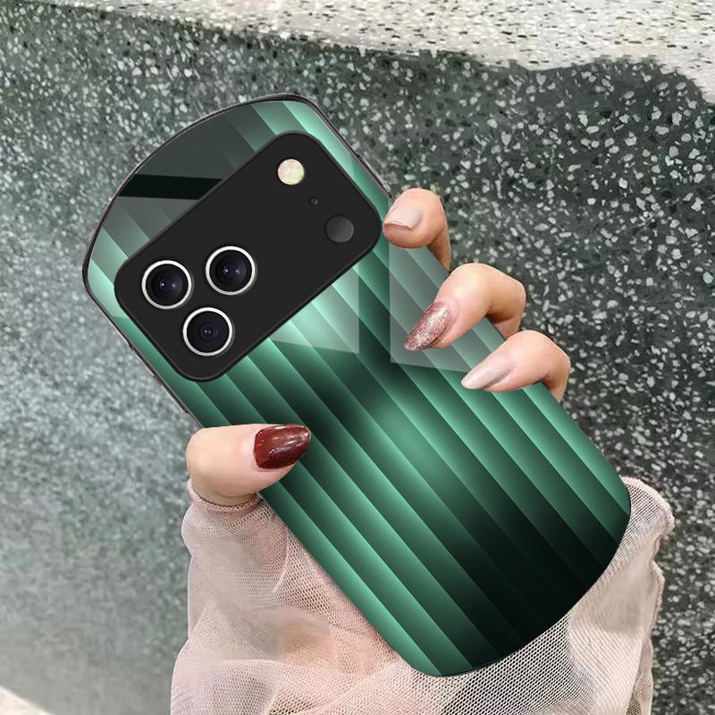 Коричневый нежный градиент Для iPhone 17 16 15 14 Pro 13 Plus 12 mini 11 Pro Max XR X S 7 8 Эллиптический закаленный стеклянный чехол для телефона
