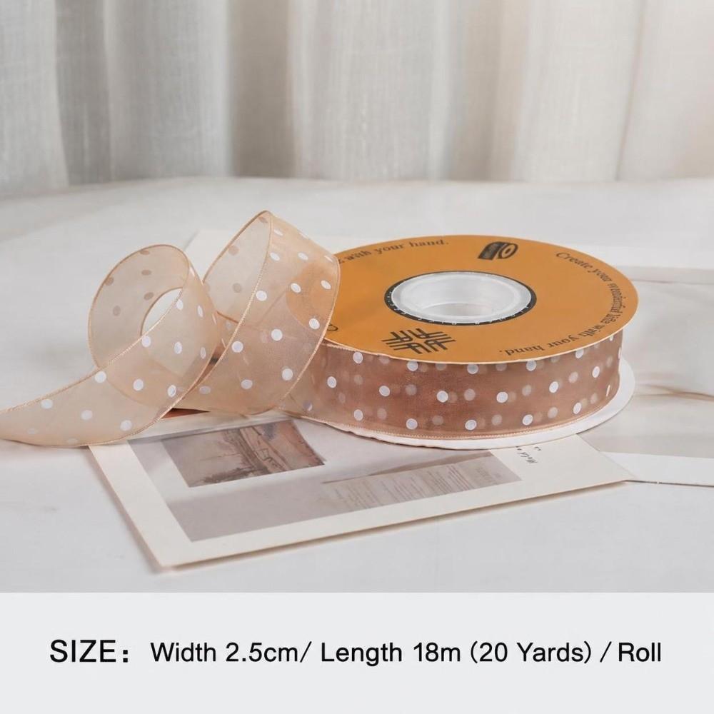 Polka Dots Print Polka Dots Ribbon Party Decoration Chiffon Lace Ribbon Flower Tie Ribbon Gift