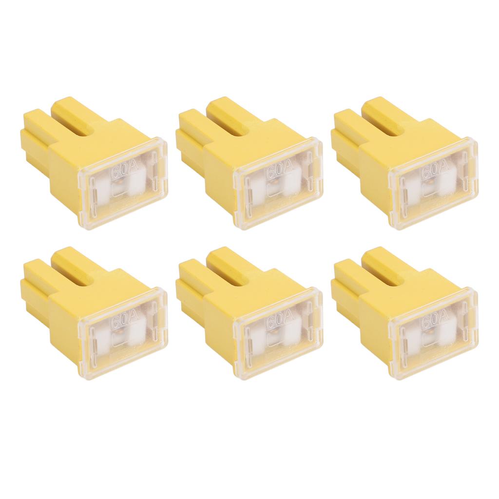 10 Pcs Fuse Female Terminal Case 60A 32V Yellow Cartridge Fuse Replacement for Automobile Truck