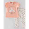 Детский набор Европейский и американский стиль Детская одежда Летний набор для девочек с коротким рукавом и леггинсами Чистый хлопок Два предмета Малыш Девятиточечные брюки