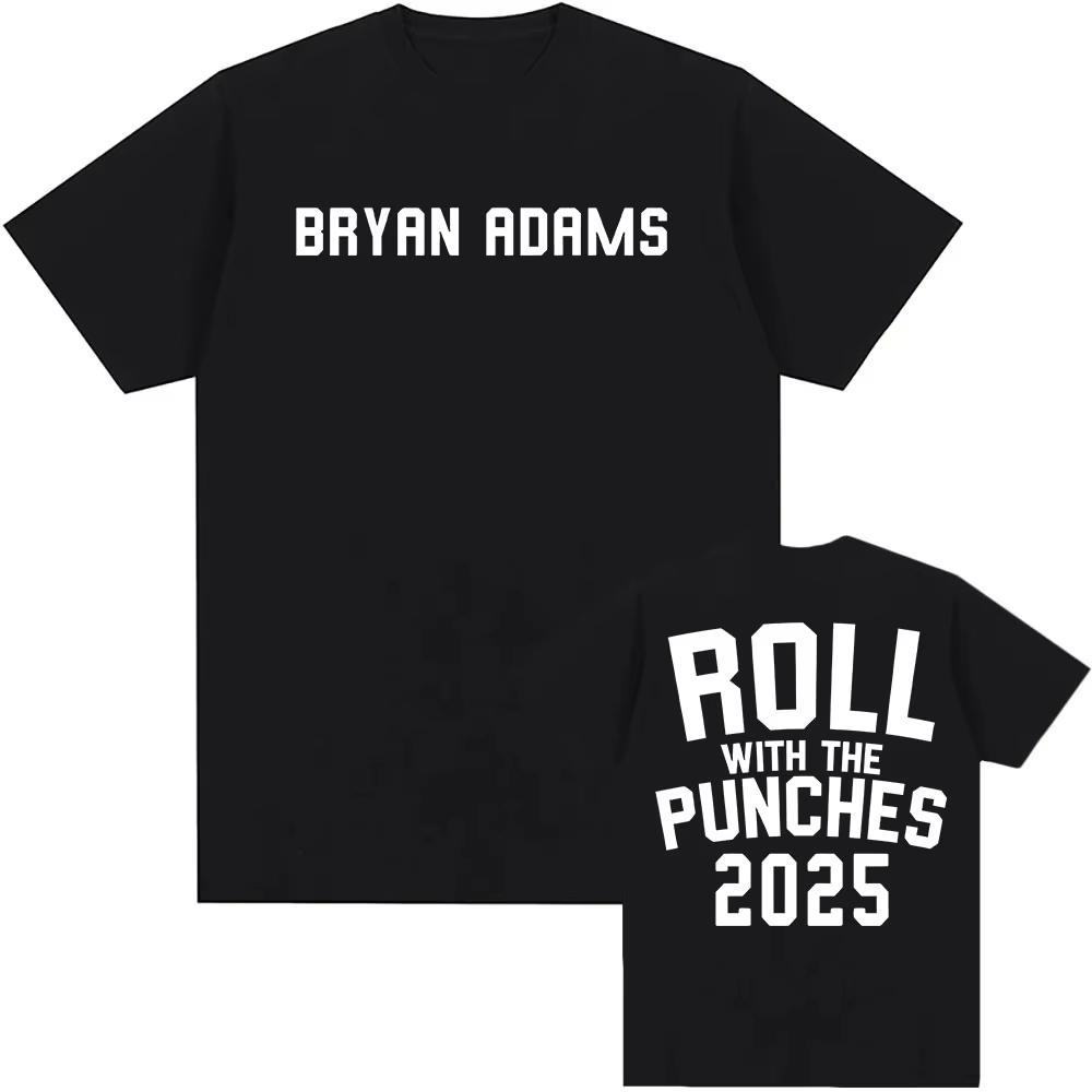 2026 Singer Printing Tshirt Roll With The Punches Tour 2025 Tshirts Short Sleeve Cotton