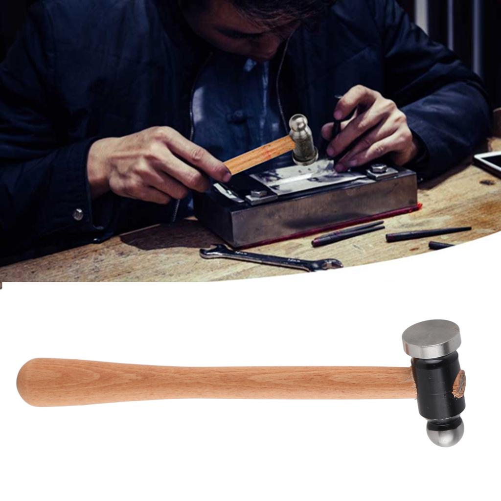 Round Hammer Ball Peen Hammer Household Jewelry Processing Hammer Tool (Large)