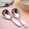 2025 Креативная утолщенная нержавеющая сталь углубленная ложка для супа с квадратной головкой и короткой ручкой