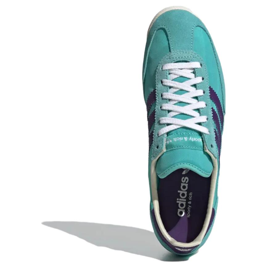 Спортивные и Роскошные x adidas SL72 OG Mint Rush Унисекс Кроссовки Бирюзовый Мощный Пурпурный Кремово-Белый JS0261