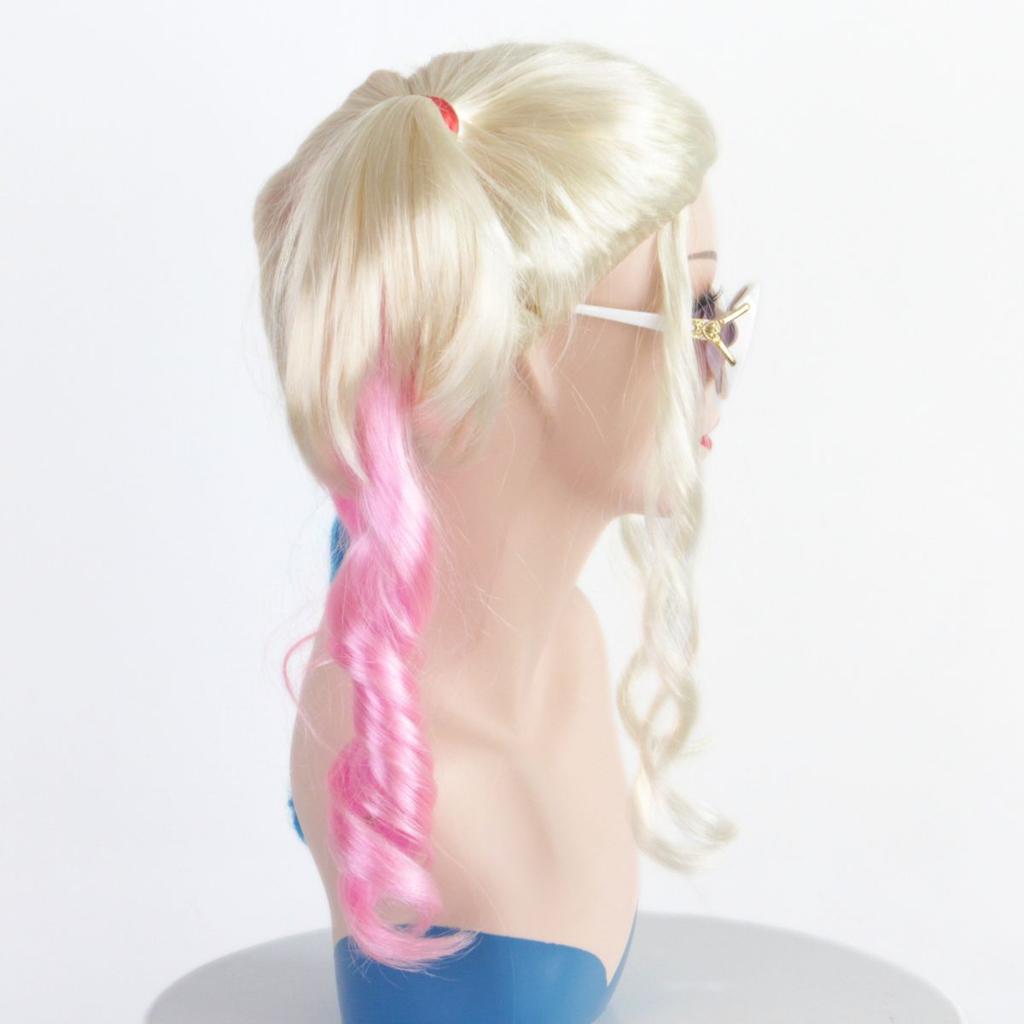 Косплей персонажа фильма Харли Квинн Высококачественный синтетический парик День смеха Хэллоуин Рождество