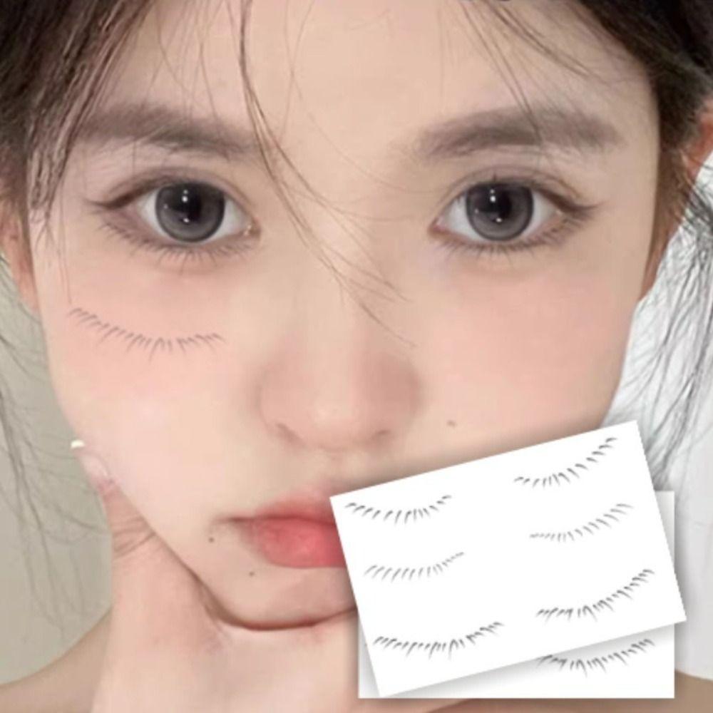 4/8 Pair 3D False Eyelashes Tattoo Under Eye Transfer lashes Decals Beauty