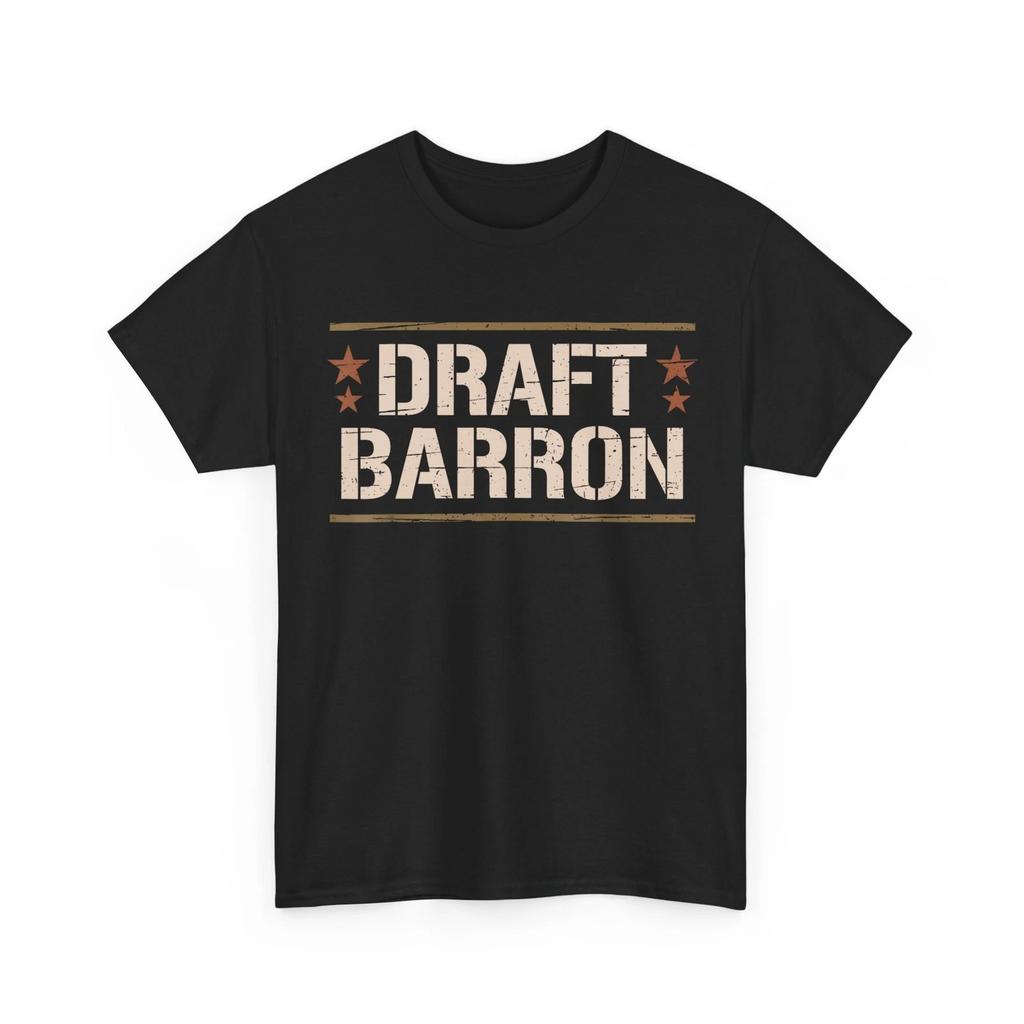 Футболка с принтом "Призывник Barron", Смешная саркастическая футболка против войны "Призывник Barron"