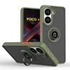 Бронированный магнитный чехол для Poco X7 X6 F7 Pro F6 F5 противоударный матовый чехол-подставка с кольцом для телефона для Poco M7 M6 Pro 5G задняя крышка