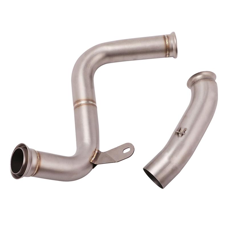 For KTM DUKE 390 250 200 125 RC390 RC250 2017 2018 2019 2020 Motorcycle 51MM Exhaust Middle Link Pipe Escape Moto Modify Muffler