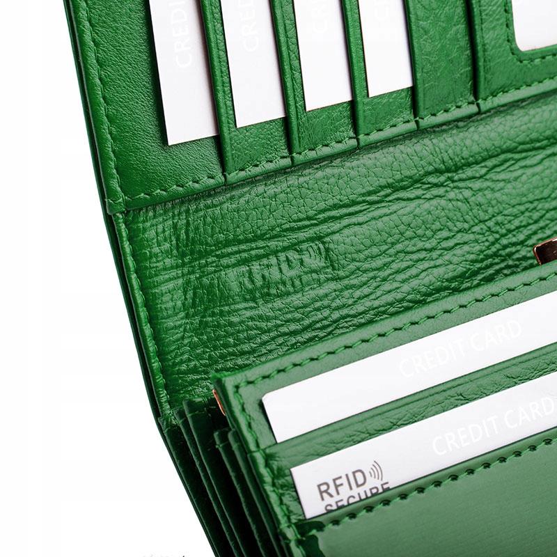ZBPD-BS-100 GREEN ROYAL Women' Wallet +CERTIFICATE