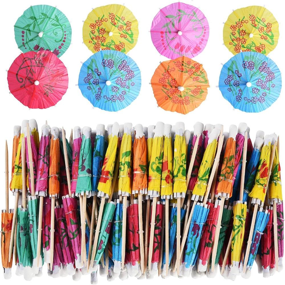 Disposable Paper Umbrella Pick 10cm Cocktail Fork New Party Home Decor Picnic Wedding