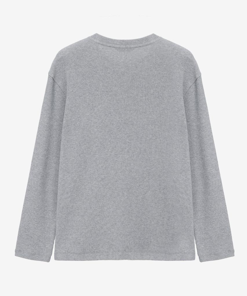 MINDBRIDGE [Warm] Waffle Texture Brushed T-Shirt - 4 Colors