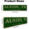 LINStore Austin, TX City Sign Rustic Vintage Metal Art Wall Decor Office/Home/Classroom 4” X 16”