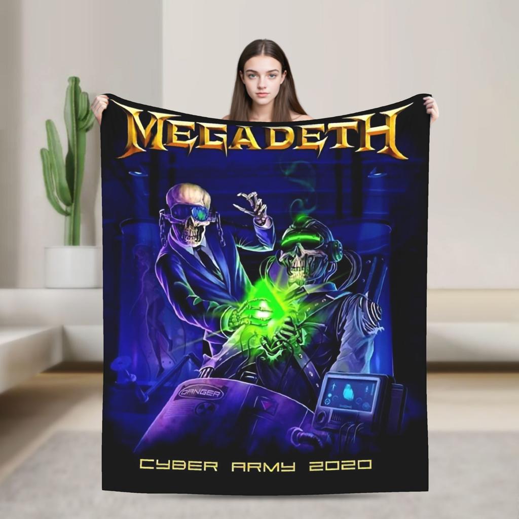 M-Megadethed Band  Blanket Quality Soft  Bedding Throws Winter Camping Couch Chair Sofa Bed Graphic Bedspread