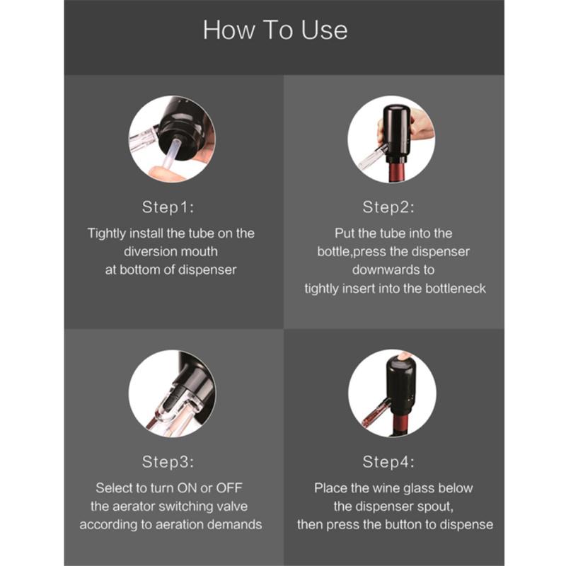 Электрический графин для вина, аэратор, автоматическая наливная насадка на батарейках, кухонный барный аксессуар, домашние гаджеты