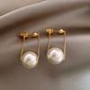 1 Pair Piercing Bright Color Women Earrings Simple Faux Pearl Pendant