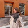 Scarf Women's autumn and winter warm thickened solid color cashmere scarf New shawl Korean version scarf