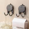 Press Type Suction Cup Double Hook Wall Organizer Door Back Clothes Hook Key Clothes Hook  Bathroom