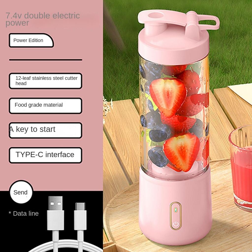 12 лезвий 500 мл портативный блендер для фруктового сока летний персональный электрический мини-бутылка домашний USB 6 лезвий соковыжималка чашка машина