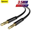 Byscoon 3,5 мм Aux кабель с разъемом «папа-папа» аудиокабель для автомобильного динамика, удлинитель для наушников, аудиокабель, плетеный кабель