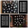 38flower/set White Christmas Gifts Mural Snow Flakes Wall Art Window Stickers Floral Decals