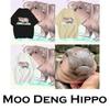 Moo Deng Tiny Baby Hippo Star Thailand Cute Pygmy Hippo Unisex Men Women Kid T-Shirt Print Short Sleeve Round Neck