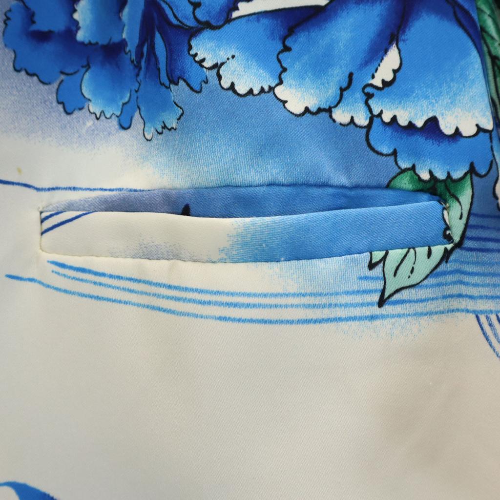 Melemele 70s 80s Made In USA Vintage Floral Short Sleeve Aloha Shirt Men's Used