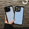 Простой шикарный чехол для телефона с решетчатым узором для iPhone 17 16 E 15 14 13 12 11 Pro Max Plus Задняя крышка