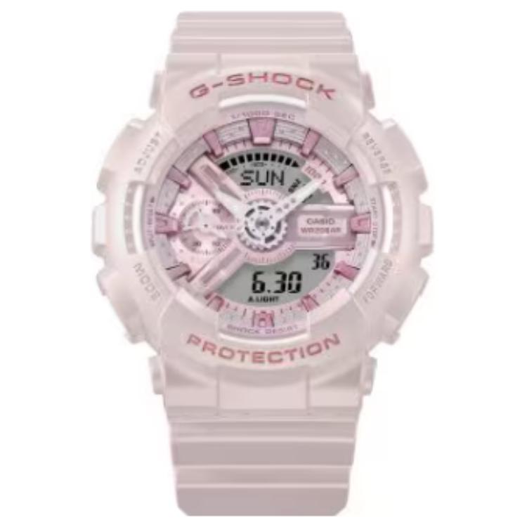 CASIO 200m Waterproof Quartz Movement Resin Strap Watch Women's Watch Pink Watch Dial GMA-S110ST-4A
