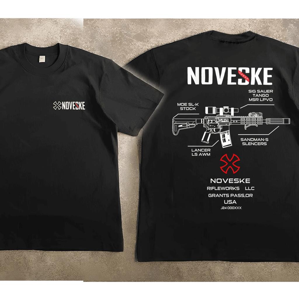 Смешная футболка Noveske для мужчин, модная летняя одежда, уличная мода, 100% хлопок, свободный топ, дышащая футболка