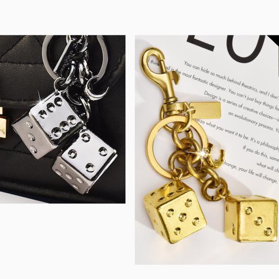Золотой кубик брелок подвеска портативный талисман удачи многофункциональный брелок для сумки ключ