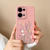 Цветочный чехол для Oppo Reno 13 Pro 13F Улучшенная защита камеры Мягкий чехол из жидкого силикона для телефона Oppo Reno13 Pro 13FS Чехлы