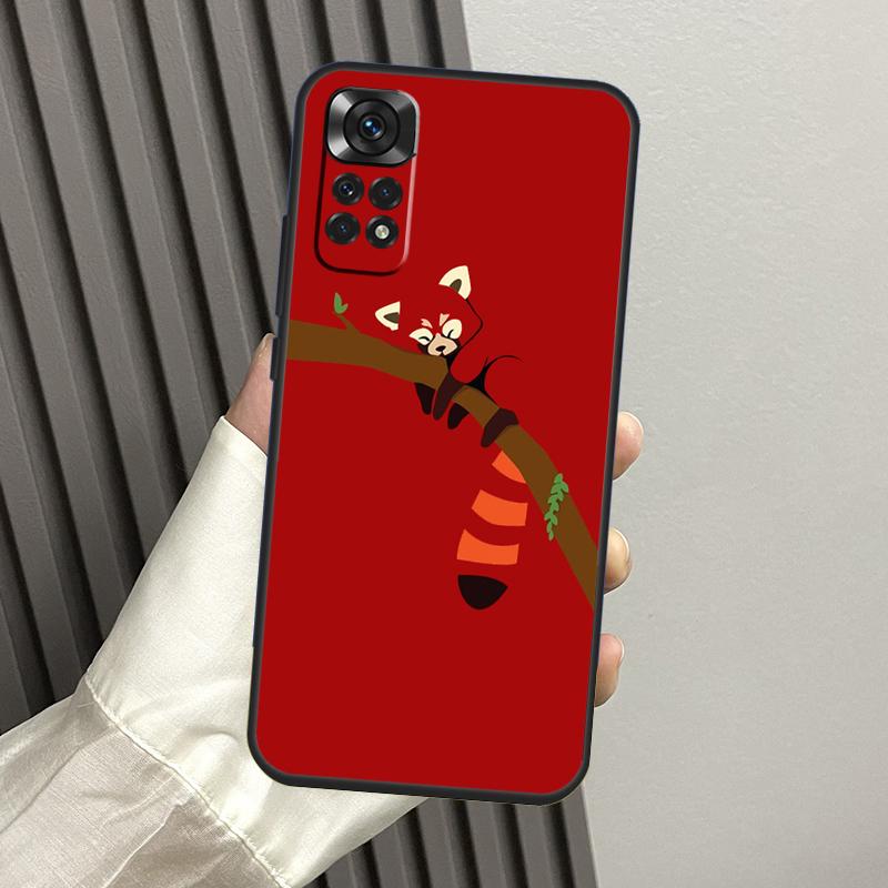 Red Panda Cute Animal Case For Xiaomi Redmi Note 10 11 12 Pro 8 9 Note 11S 10S Redmi 12C 9C 10A 10C Cover Shell