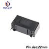 10PCS Mini Plastic Mounted 5*20mm Bayonet Type Fuse Holder With Cover Black Color PCB Terminal Foot distance 15mm 22mm