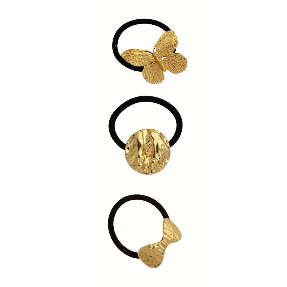 Silver Metal Metal Hair Cuff Golden Color Ponytail Holder Holder Scrunchies Girls