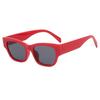 Internet celebrity square concave sunglasses new high-end rose red trend sunglasses N